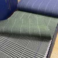 15CN1511 2025SS CANONICO カノニコ 21μ WOOL&LINEN TROPICAL 緑 ペンシルストライプ[生地] CANONICO サブ画像