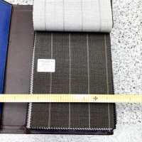 15CN1515 2025SS CANONICO カノニコ PURE WOOL TROPICAL SUITINGS 茶色 ペンシルストライプ[生地] CANONICO サブ画像