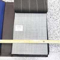 15CN1516 CANONICO カノニコ PURE WOOL TROPICAL SUITINGS グレー ペンシルストライプ[生地] CANONICO サブ画像