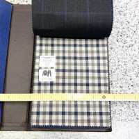 15CN1571 CANONIC カノニコ WOOL SILK&LINEN TROPICAL ギンガムチェック 茶[生地] CANONICO サブ画像