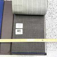 15CN1577 CANONIC カノニコ WOOL SILK&LINEN TROPICAL 茶 ペンシルストライプ[生地] CANONICO サブ画像