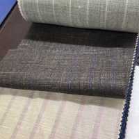 15CN1577 CANONIC カノニコ WOOL SILK&LINEN TROPICAL 茶 ペンシルストライプ[生地] CANONICO サブ画像