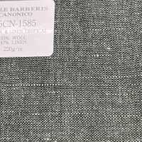 15CN1585 CANONIC カノニコ 21μ WOOL&LINEN TROPICAL 緑 無地[生地] CANONICO サブ画像