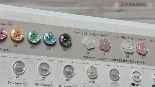 785 DAIYA BUTTONS 花型 二ツ穴 ポリエステルボタン 大阪プラスチック工業(DAIYA BUTTON)/オークラ商事 -  ApparelX アパレル資材卸通販・仕入れ