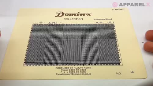 21961 Tasmania Blend Wool DOMINX(ドミンクス) スタンダードコレクション 良質ウール グレンチェック[生地]  葛利毛織(DOMINX)/ヤマモト - ApparelX アパレル資材卸通販・仕入れ